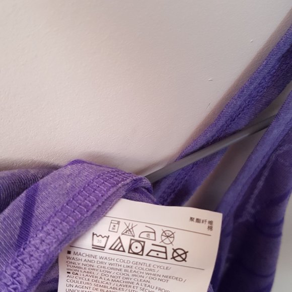 2/$20 Racerback Purple Sheer Top Burnout Pattern - Picture 10 of 13